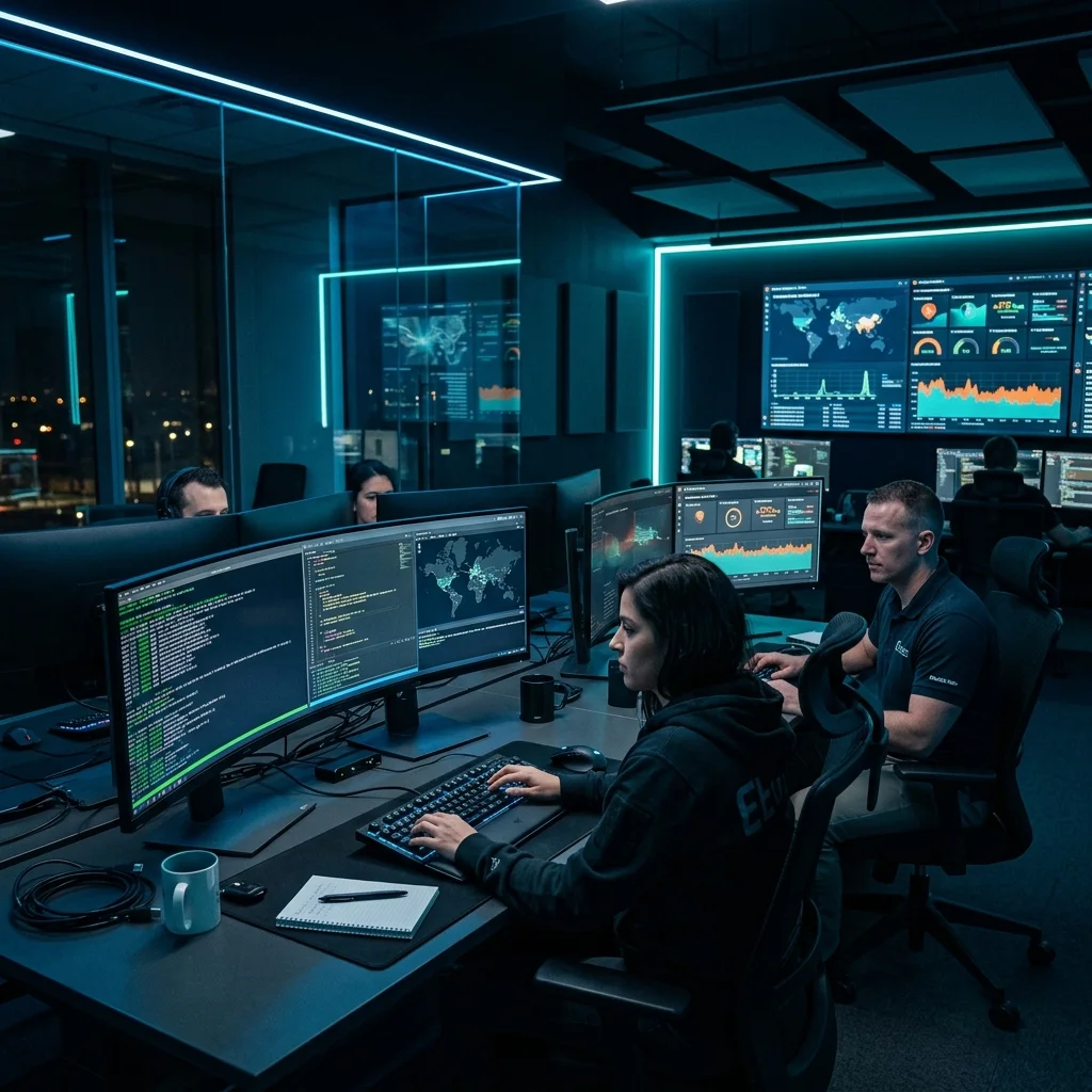 Modern cybersecurity operations center