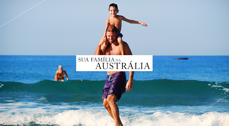 Sua família em sabático na Austrália.